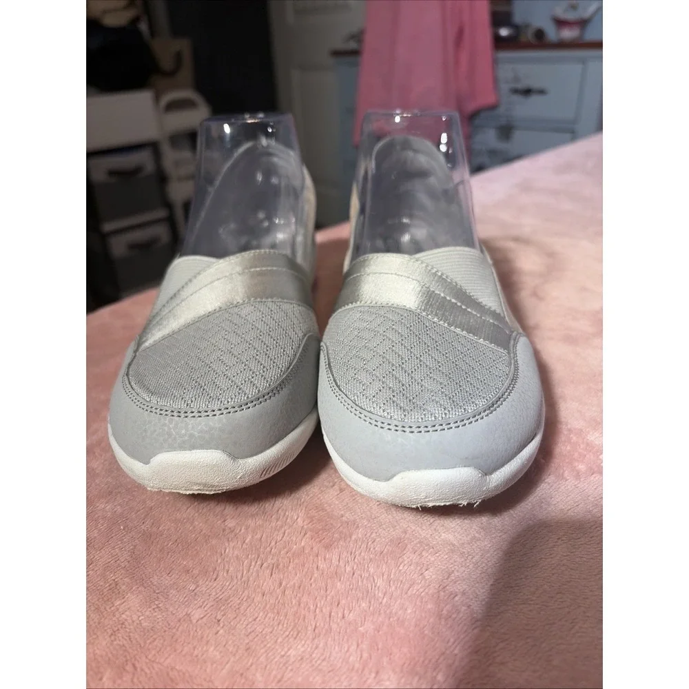 Skechers Be Lux Air Cooled Memory Foam Loafers Gray Slip On shoes Sz 7.5